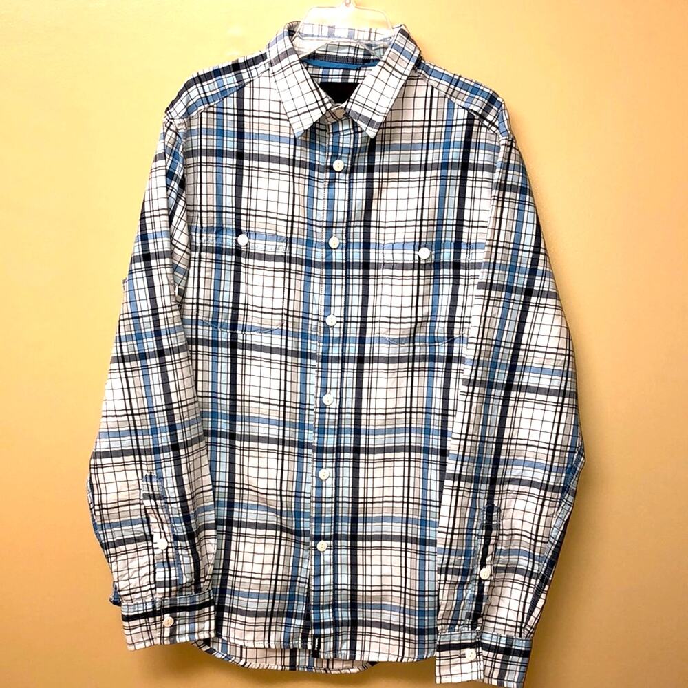 Tony Hawk Men's Button Down Long Sleeve Plaid Shirt Medium